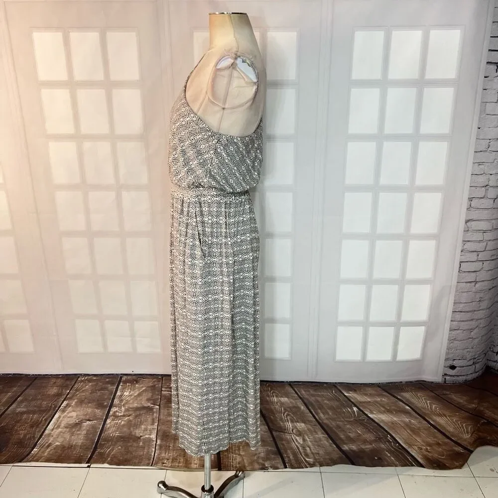 Maeve Anthropologie one shoulder wide leg cropped jersey jumpsuit size small